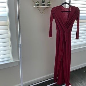 Long sleeved maxi dress